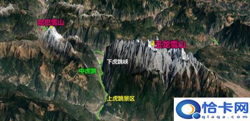 略写的景观有虎跳峡、万里长江第一流(长江虎跳峡描写)