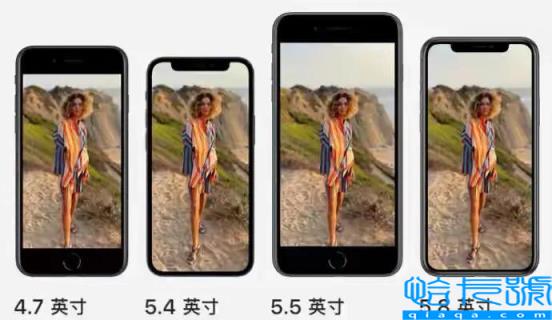 苹果手机尺寸一览表(iPhone屏幕大小排序)
