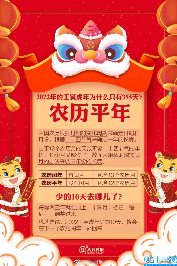 即将到来的虎年,为什么只有355天?