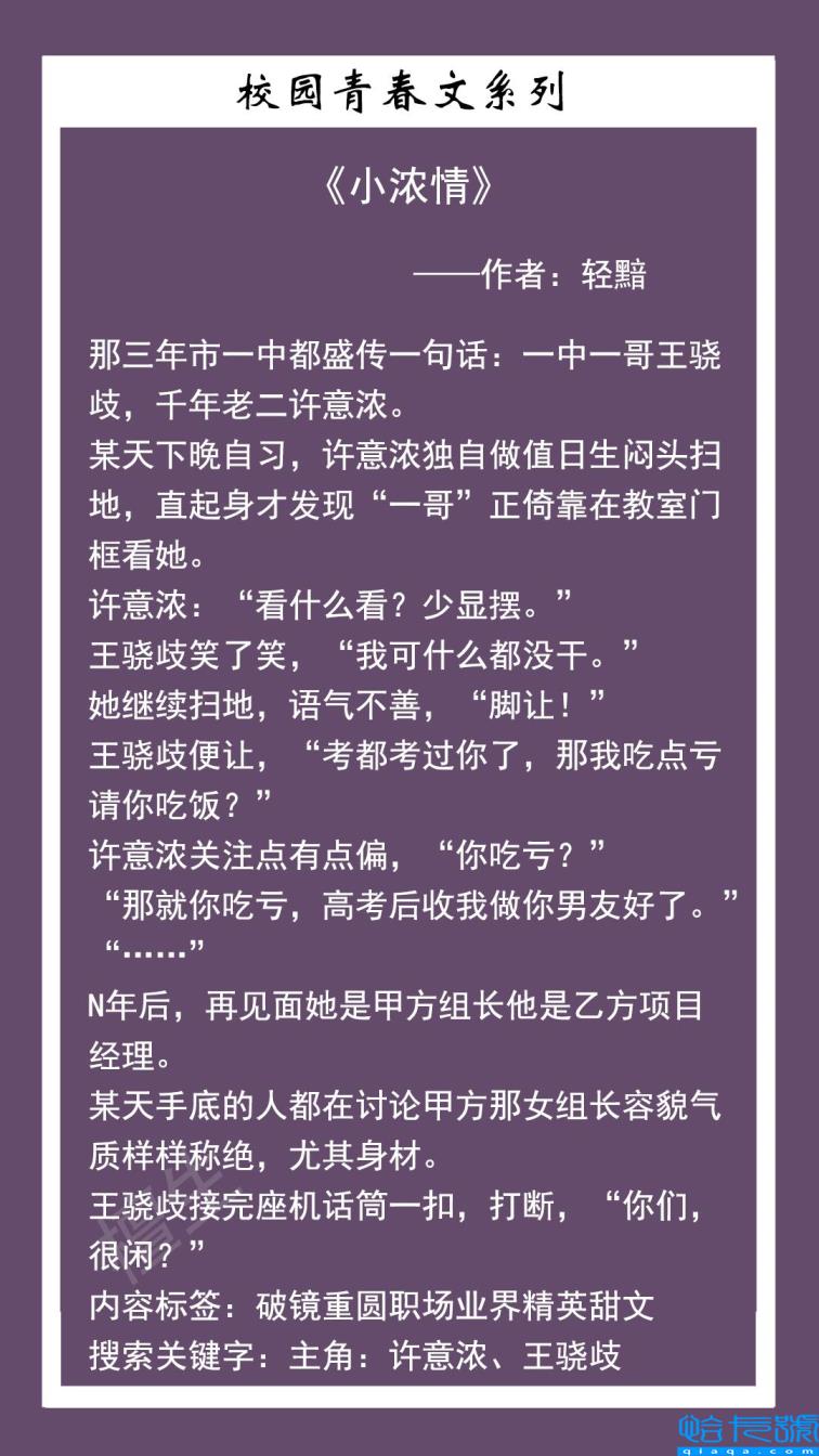 又甜又撩的校园文推荐(校园言情小说)