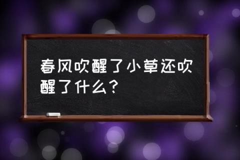 柳树醒了还发现什么醒了 春风吹醒了小草还吹醒了什么？